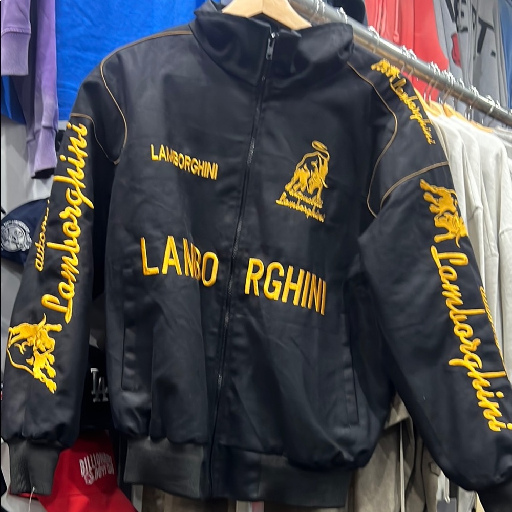 Lamborghini Black and Yellow Men's Jacket